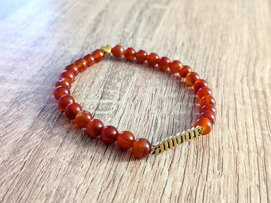 Bracelet "amour" cornaline