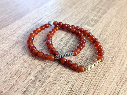 Bracelet "amour" cornaline