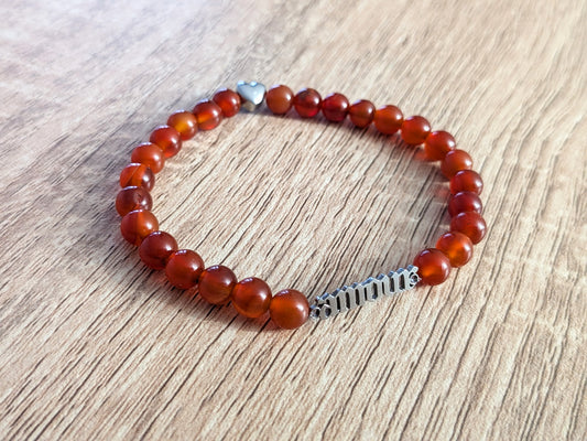 Bracelet "amour" cornaline
