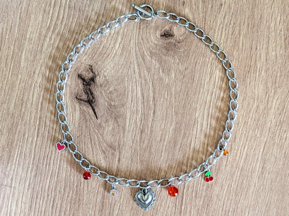 Collier breloques cornaline