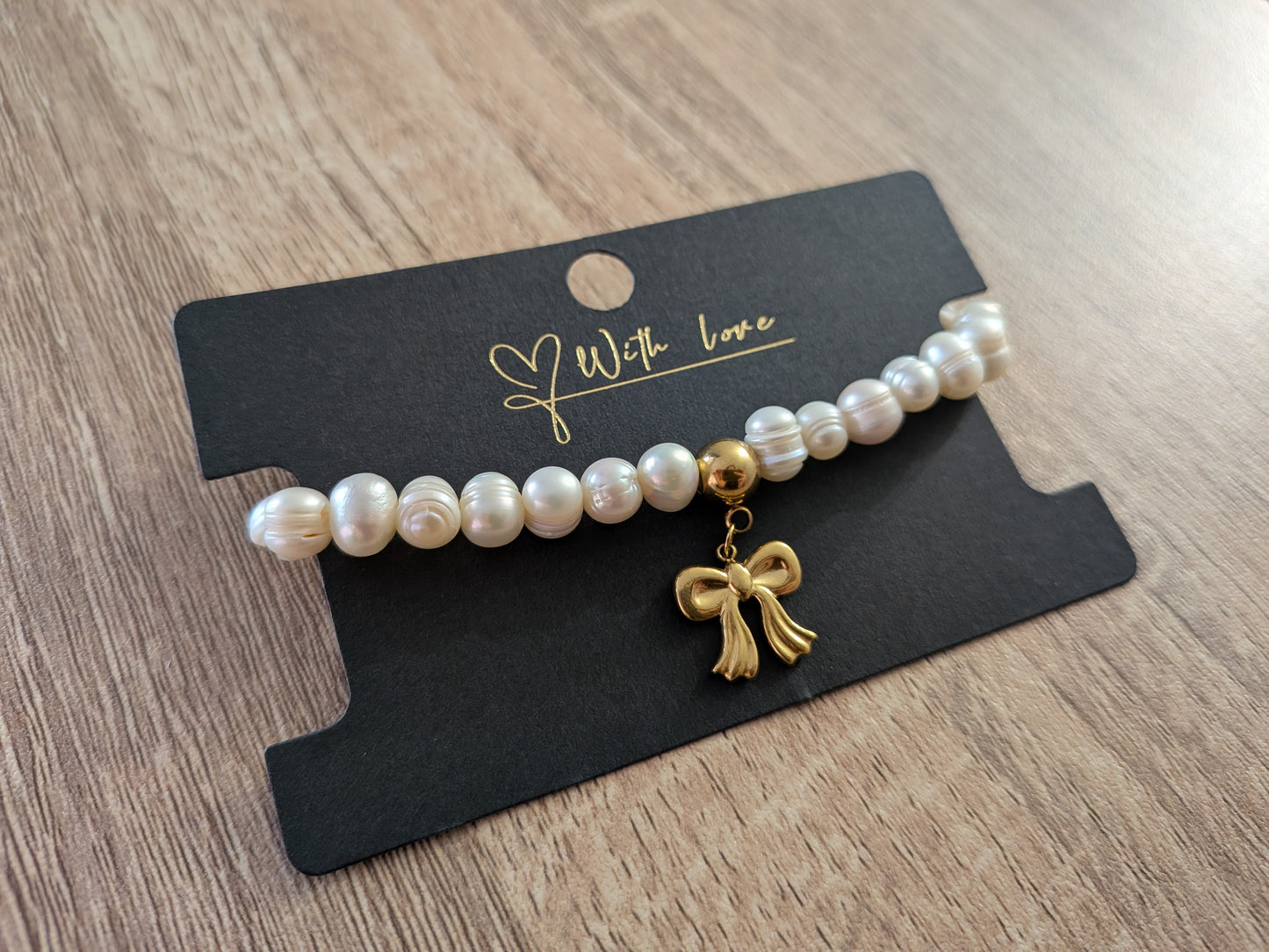 Bracelet "nœud" perles d'eau douce