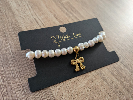 Bracelet "nœud" perles d'eau douce